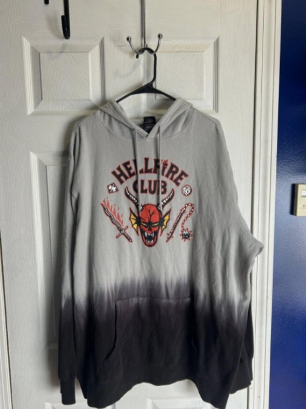 Stranger Things Hellfire Club Netflix Tie Dye Hoodie Men 2XL